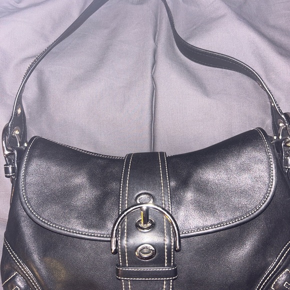 Coach Y2k Soho Black Vintage Buckle Shoulder Bag Purse D0778 F10192 - Picture 2 of 16